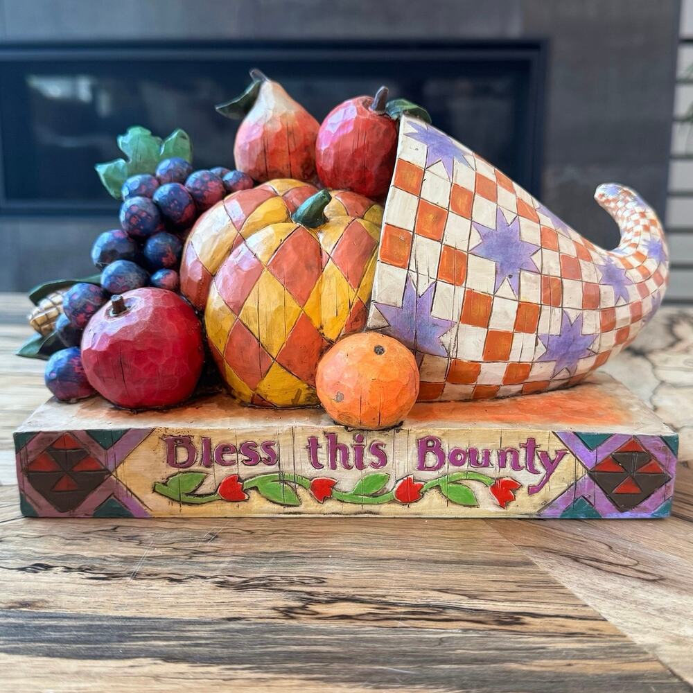 Jim Shore Heartwood Creek Bless This Bounty Cornucopia Figurine 117660 Retired